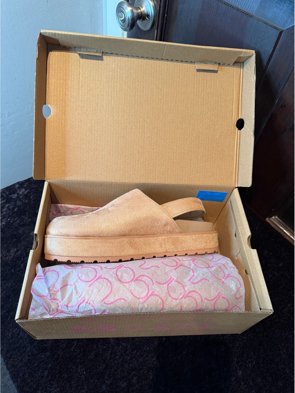 Sugar Women's Sand Micro-T Slingback Platform Shoes Size 9